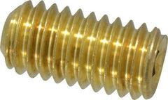 Value Collection - 3/8-16 UNC, 3/4" OAL, Cup Point Set Screw - Brass, 3/16" Key - Eagle Tool & Supply