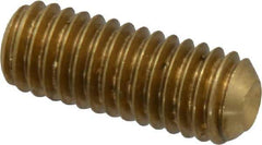 Value Collection - 3/8-16 UNC, 1" OAL, Cup Point Set Screw - Brass, 3/16" Key - Eagle Tool & Supply