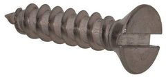 Value Collection - #6, 5/8" OAL, Slotted Drive, Flat Head Wood Screw - Stainless Steel, Grade 18-8 - Eagle Tool & Supply