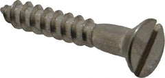 Value Collection - #8, 1" OAL, Slotted Drive, Flat Head Wood Screw - Stainless Steel, Grade 18-8 - Eagle Tool & Supply