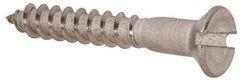Value Collection - #12, 1-1/2" OAL, Slotted Drive, Flat Head Wood Screw - Stainless Steel, Grade 18-8 - Eagle Tool & Supply