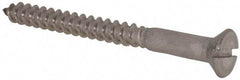 Value Collection - #12, 2-1/2" OAL, Slotted Drive, Flat Head Wood Screw - Stainless Steel, Grade 18-8 - Eagle Tool & Supply