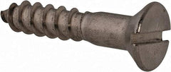 Value Collection - #14, 1-1/4" OAL, Slotted Drive, Flat Head Wood Screw - Stainless Steel, Grade 18-8 - Eagle Tool & Supply