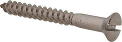 Value Collection - #8, 1-1/2" Length Under Head, Slotted Drive, Oval Head Wood Screw - Stainless Steel, Grade 18-8 - Eagle Tool & Supply