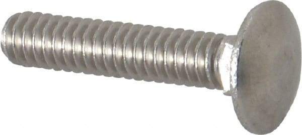 Value Collection - 1/4-20 UNC 1-1/4" Length Under Head, Standard Square Neck, Carriage Bolt - 18-8 Stainless Steel, Uncoated - Eagle Tool & Supply