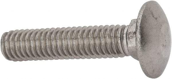 Value Collection - 5/16-18 UNC 1-1/2" Length Under Head, Standard Square Neck, Carriage Bolt - 18-8 Stainless Steel, Uncoated - Eagle Tool & Supply
