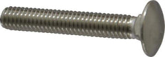 Value Collection - 5/16-18 UNC 2" Length Under Head, Standard Square Neck, Carriage Bolt - 18-8 Stainless Steel, Uncoated - Eagle Tool & Supply