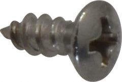 Value Collection - #6 Oval Head Phillips Sheet Metal Screw - Stainless Steel, 3/8" OAL, Grade 18-8 - Eagle Tool & Supply