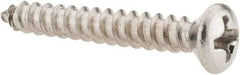 Value Collection - #6 Oval Head Phillips Sheet Metal Screw - Stainless Steel, 1" OAL, Grade 18-8 - Eagle Tool & Supply