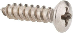Value Collection - #8 Oval Head Phillips Sheet Metal Screw - Stainless Steel, 3/4" OAL, Grade 18-8 - Eagle Tool & Supply