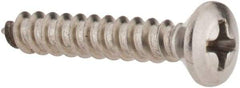 Value Collection - #8 Oval Head Phillips Sheet Metal Screw - Stainless Steel, 1" OAL, Grade 18-8 - Eagle Tool & Supply