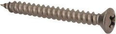 Value Collection - #8 Oval Head Phillips Sheet Metal Screw - Stainless Steel, 1-1/2" OAL, Grade 18-8 - Eagle Tool & Supply