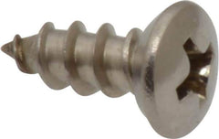 Value Collection - #10 Oval Head Phillips Sheet Metal Screw - Stainless Steel, 1/2" OAL, Grade 18-8 - Eagle Tool & Supply