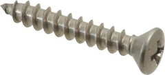 Value Collection - #10 Oval Head Phillips Sheet Metal Screw - Stainless Steel, 1-1/4" OAL, Grade 18-8 - Eagle Tool & Supply