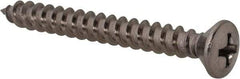 Value Collection - #10 Oval Head Phillips Sheet Metal Screw - Stainless Steel, 1-3/4" OAL, Grade 18-8 - Eagle Tool & Supply