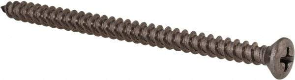Value Collection - #10 Oval Head Phillips Sheet Metal Screw - Stainless Steel, 3" OAL, Grade 18-8 - Eagle Tool & Supply