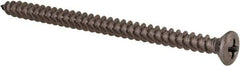 Value Collection - #10 Oval Head Phillips Sheet Metal Screw - Stainless Steel, 3" OAL, Grade 18-8 - Eagle Tool & Supply