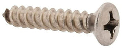 Value Collection - #12 Oval Head Phillips Sheet Metal Screw - Stainless Steel, 1-1/4" OAL, Grade 18-8 - Eagle Tool & Supply
