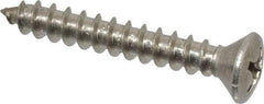 Value Collection - #12 Oval Head Phillips Sheet Metal Screw - Stainless Steel, 1-1/2" OAL, Grade 18-8 - Eagle Tool & Supply