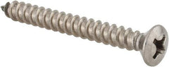 Value Collection - #12 Oval Head Phillips Sheet Metal Screw - Stainless Steel, 2" OAL, Grade 18-8 - Eagle Tool & Supply