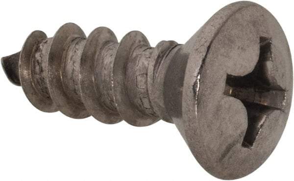 Value Collection - #14 Oval Head Phillips Sheet Metal Screw - Stainless Steel, 3/4" OAL, Grade 18-8 - Eagle Tool & Supply