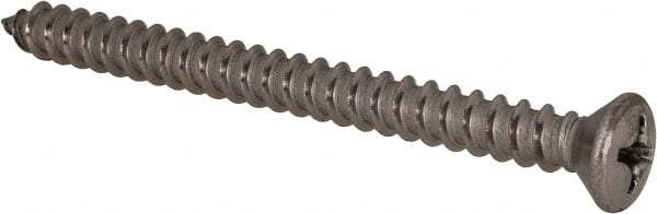Value Collection - #14 Oval Head Phillips Sheet Metal Screw - Stainless Steel, 3" OAL, Grade 18-8 - Eagle Tool & Supply