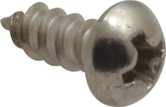 Value Collection - #6 Round Head Phillips Sheet Metal Screw - Stainless Steel, 3/8" Length Under Head, Grade 18-8 - Eagle Tool & Supply