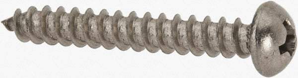 Value Collection - #6 Round Head Phillips Sheet Metal Screw - Stainless Steel, 1" Length Under Head, Grade 18-8 - Eagle Tool & Supply