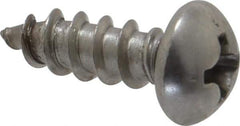 Value Collection - #8 Round Head Phillips Sheet Metal Screw - Stainless Steel, 1/2" Length Under Head, Grade 18-8 - Eagle Tool & Supply