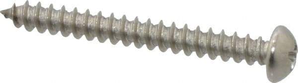 Value Collection - #8 Round Head Phillips Sheet Metal Screw - Stainless Steel, 1-1/2" Length Under Head, Grade 18-8 - Eagle Tool & Supply