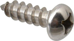 Value Collection - #12 Round Head Phillips Sheet Metal Screw - Stainless Steel, 3/4" Length Under Head, Grade 18-8 - Eagle Tool & Supply