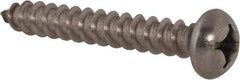 Value Collection - #12 Round Head Phillips Sheet Metal Screw - Stainless Steel, 1-1/2" Length Under Head, Grade 18-8 - Eagle Tool & Supply