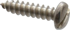 Value Collection - #4 Pan Head Slotted Sheet Metal Screw - Stainless Steel, 1/2" Length Under Head, Grade 18-8 - Eagle Tool & Supply