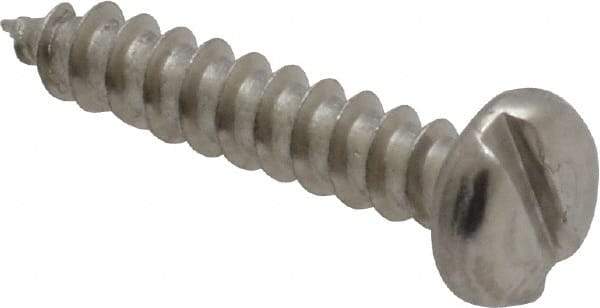 Value Collection - #6 Pan Head Slotted Sheet Metal Screw - Stainless Steel, 3/4" Length Under Head, Grade 18-8 - Eagle Tool & Supply