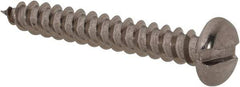 Value Collection - #6 Pan Head Slotted Sheet Metal Screw - Stainless Steel, 1" Length Under Head, Grade 18-8 - Eagle Tool & Supply