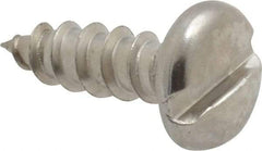 Value Collection - #8 Pan Head Slotted Sheet Metal Screw - Stainless Steel, 1/2" Length Under Head, Grade 18-8 - Eagle Tool & Supply