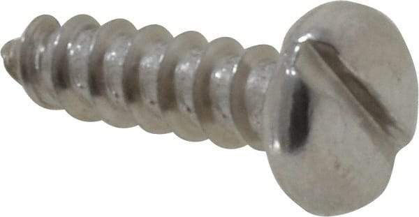 Value Collection - #8 Pan Head Slotted Sheet Metal Screw - Stainless Steel, 5/8" Length Under Head, Grade 18-8 - Eagle Tool & Supply