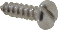 Value Collection - #8 Pan Head Slotted Sheet Metal Screw - Stainless Steel, 5/8" Length Under Head, Grade 18-8 - Eagle Tool & Supply