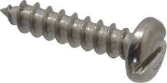 Value Collection - #8 Pan Head Slotted Sheet Metal Screw - Stainless Steel, 3/4" Length Under Head, Grade 18-8 - Eagle Tool & Supply