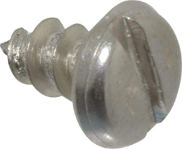 Value Collection - #10 Pan Head Slotted Sheet Metal Screw - Stainless Steel, 3/8" Length Under Head, Grade 18-8 - Eagle Tool & Supply