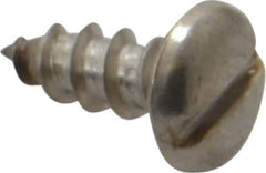 Value Collection - #10 Pan Head Slotted Sheet Metal Screw - Stainless Steel, 1/2" Length Under Head, Grade 18-8 - Eagle Tool & Supply