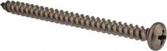 Value Collection - #10 Pan Head Phillips Sheet Metal Screw - Stainless Steel, 2-1/2" Length Under Head, Grade 18-8 - Eagle Tool & Supply