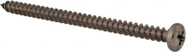 Value Collection - #10 Pan Head Phillips Sheet Metal Screw - Stainless Steel, 3" Length Under Head, Grade 18-8 - Eagle Tool & Supply