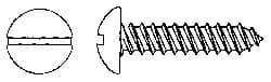 Value Collection - #8 Round Head Slotted Sheet Metal Screw - Stainless Steel, 1" Length Under Head, Grade 18-8 - Eagle Tool & Supply