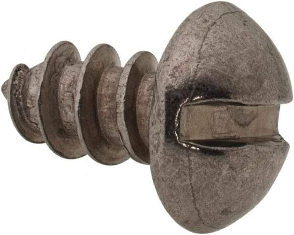 Value Collection - #10 Round Head Slotted Sheet Metal Screw - Stainless Steel, 3/8" Length Under Head, Grade 18-8 - Eagle Tool & Supply
