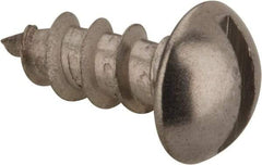 Value Collection - #10 Round Head Slotted Sheet Metal Screw - Stainless Steel, 1/2" Length Under Head, Grade 18-8 - Eagle Tool & Supply