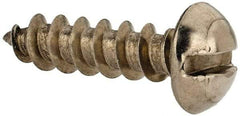 Value Collection - #10 Round Head Slotted Sheet Metal Screw - Stainless Steel, 3/4" Length Under Head, Grade 18-8 - Eagle Tool & Supply