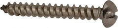 Value Collection - #10 Round Head Slotted Sheet Metal Screw - Stainless Steel, 1-1/2" Length Under Head, Grade 18-8 - Eagle Tool & Supply