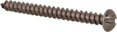 Value Collection - #10 Round Head Slotted Sheet Metal Screw - Stainless Steel, 2" Length Under Head, Grade 18-8 - Eagle Tool & Supply