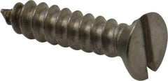 Value Collection - #2 Flat Head Slotted Sheet Metal Screw - Stainless Steel, 3/8" OAL, Grade 18-8 - Eagle Tool & Supply